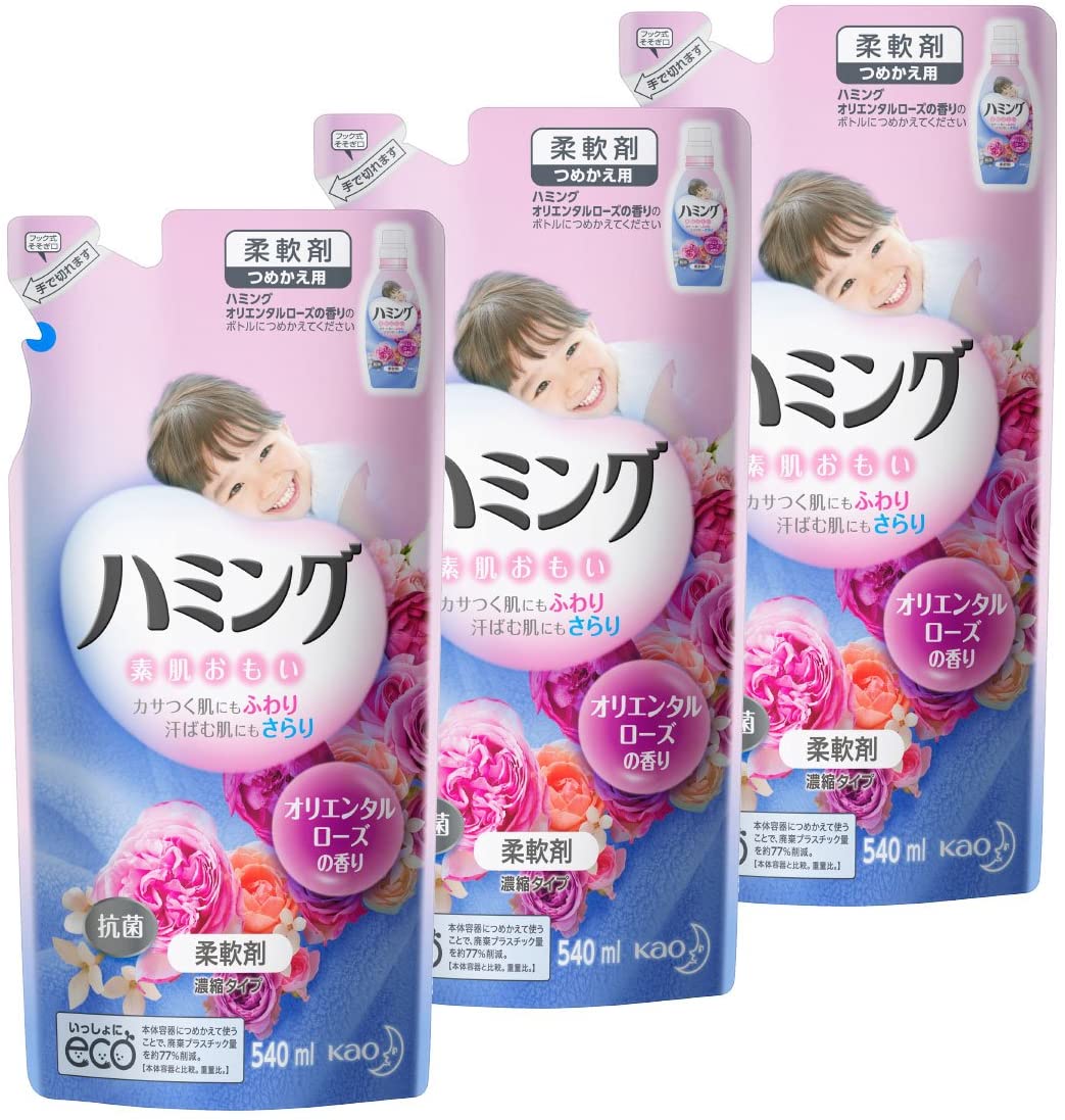 安いそれに目立つ 【まとめ買い】ハミング 柔軟剤 540ml3個 詰替用 オリエンタルローズの香り 柔軟剤 - flaviogimenis.com.br