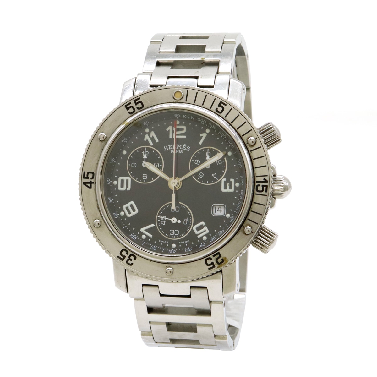 クリッパーダイバー クロノグラフ デイト ブラック文字盤 メンズ クォーツ 腕時計 CL2.910