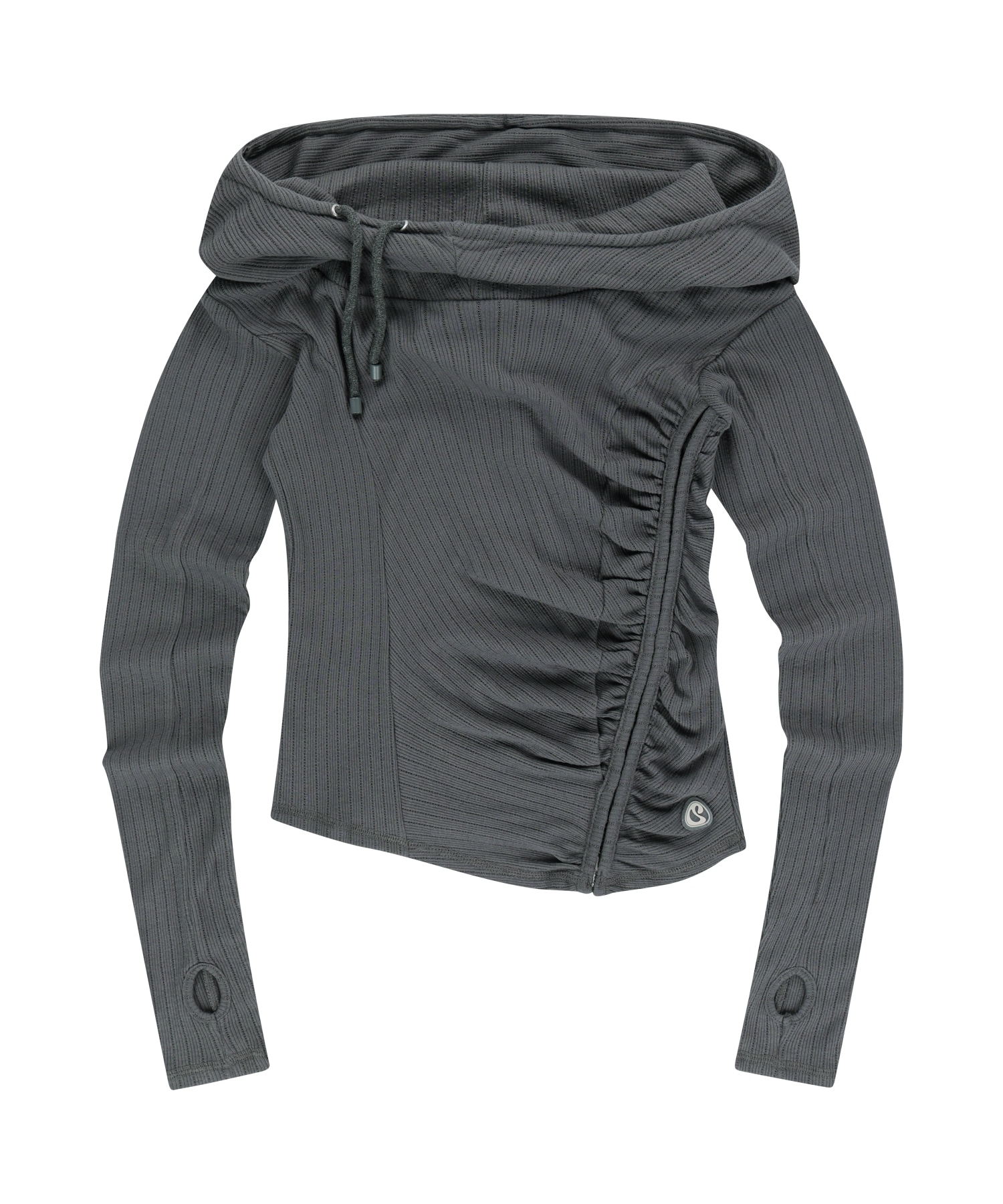 【COYSEIO】 SHIRRING HOOK HOODIE : CHARCOAL