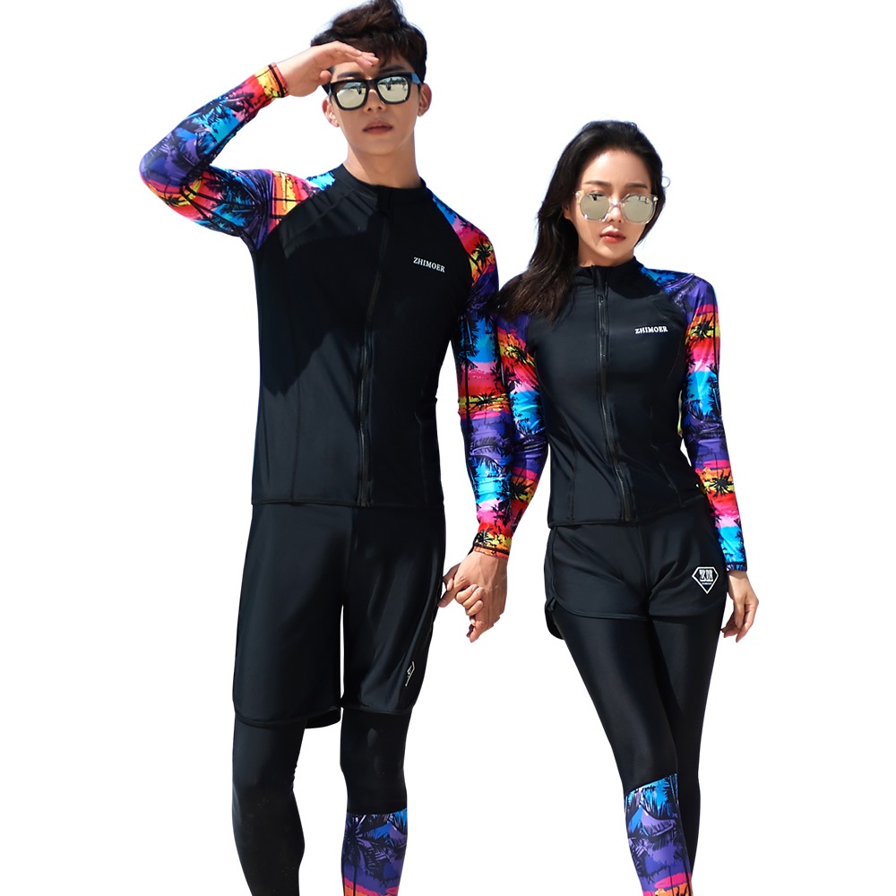 フィットネス水着 水着 ペア カップル レディース メンズ お揃い ラッシュガードzm2023c
