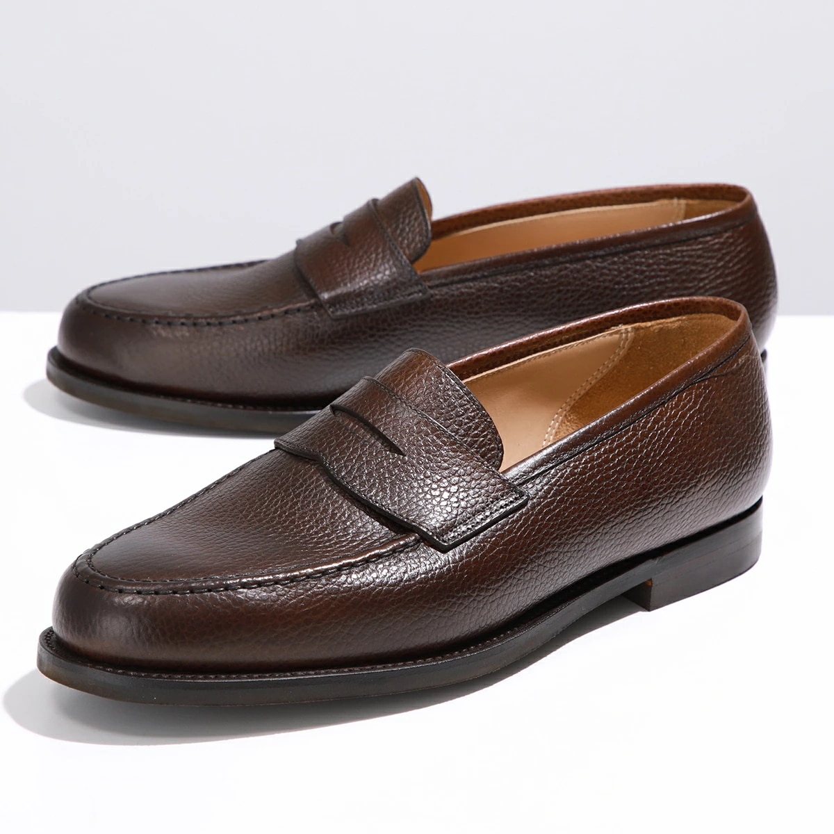 CROCKETT&JONES クロケットアンドジョーンズ ローファー Boston ボストン 28363A G12C2 メンズ シティソール グレインレザー ワイズE 革靴 BLACKローファー
