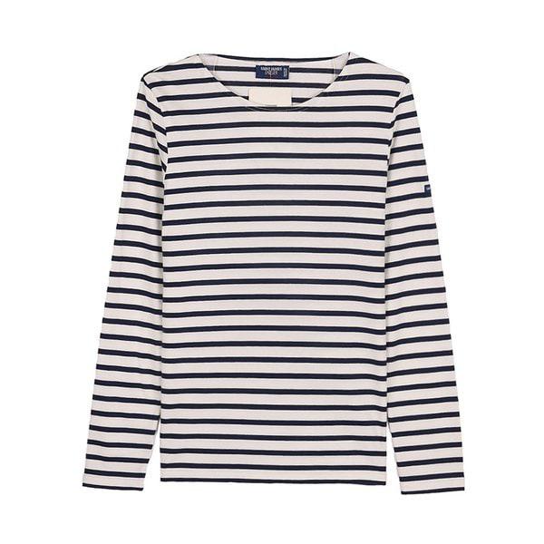 [セントジェームス] SS26 女性 ミンキダム Tシャツ MINQUIDAME ECRU MARINE