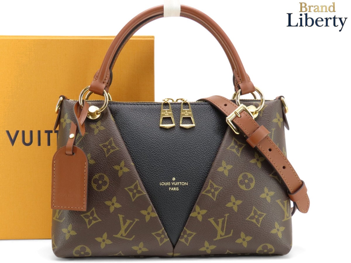 超美品ルイヴィトンLOUISVUITTONモノグラムVトートBB2WAYハンドバッグトートバッグショルダーバッグノワールブラックPVCレザーM43976