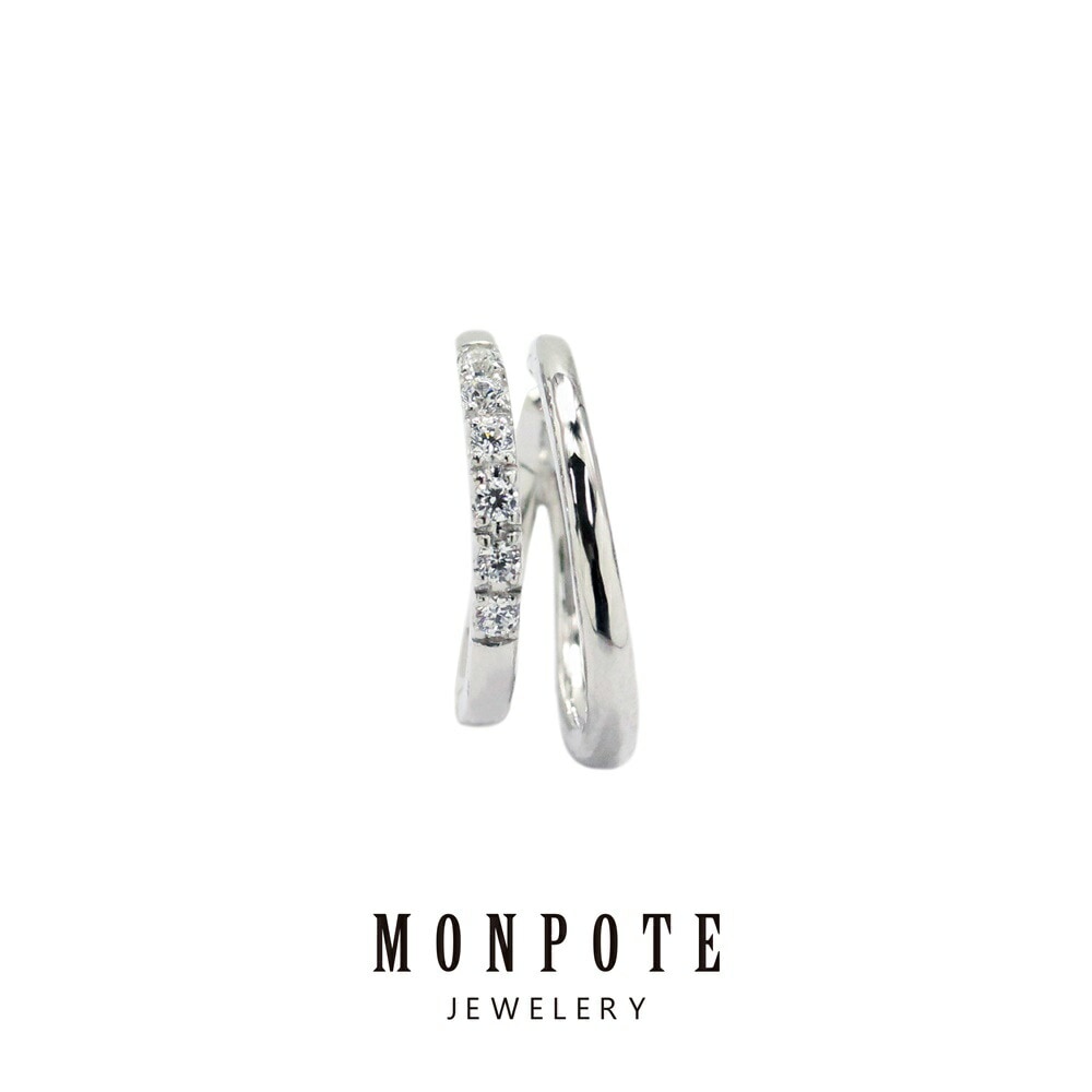 モンポット イヤーカフ レディース 大きめ シンプル 片耳用 シルバー925 エタニティ かっこいい 上品 普段使い おしゃれ 大人 女性 プレゼント 誕生日 結婚祝い 結婚記念日 母 妻 彼女 女友