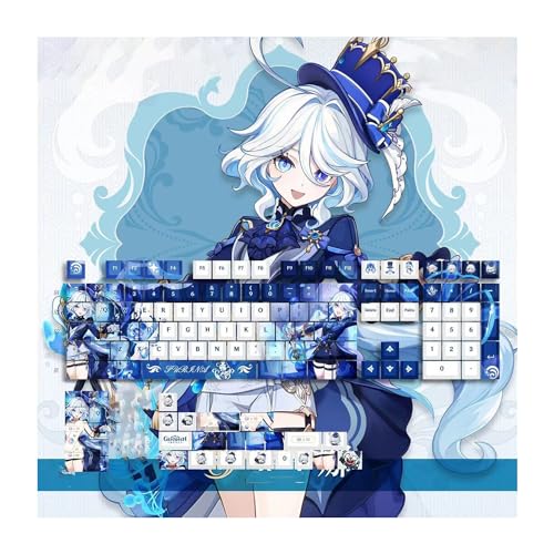 げんしん 原神 周辺 フリーナ キーキャップ PBT染め 昇華 OEM プロファイル メカニカルキーボード 人気ゲームグッズ プロファイル MXスイッチ交換 pbtキーキャップ おしゃれ プレゼント