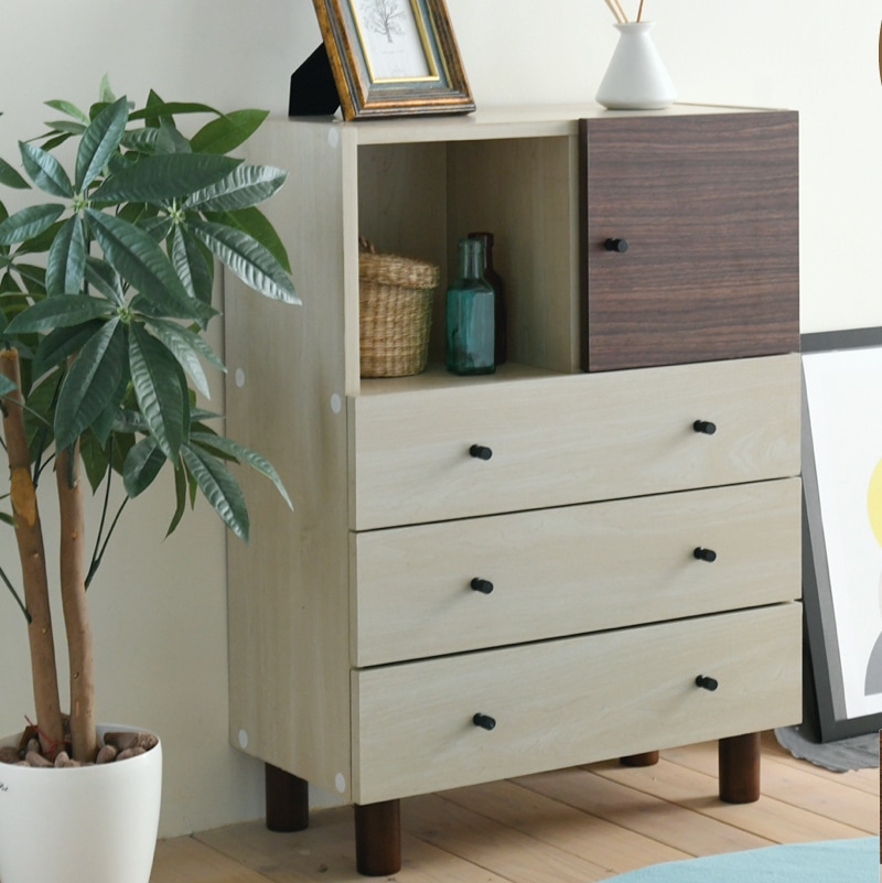 チェスト キャビネット サイドボード 収納棚 おしゃれ 北欧 扉付き 木製 ナチュラル 幅60