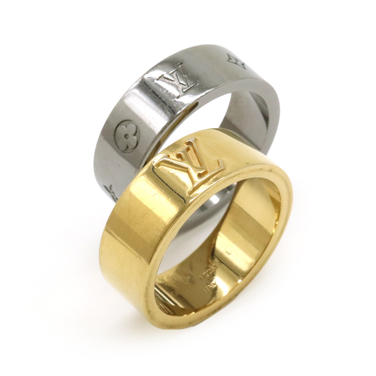 リング LV インスティンクト セット2 メタル ダークシルバー GP ゴールド Lサイズ 日本サイズ約23.5号 M0051