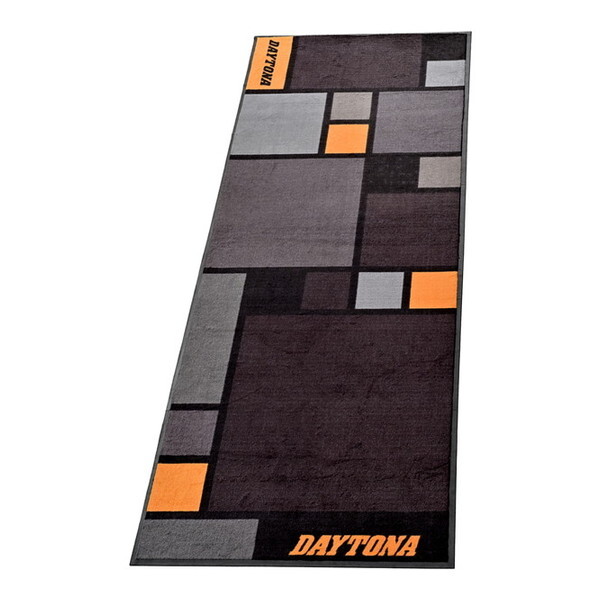 D41576 (Daytona) バイク用 フロアマット 1020×2600mm ゴム素材&ナイロン起毛 オイル染み込み防止 水洗いOK メンテナンスガレージマット タイル 41576