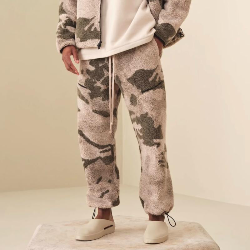 コーデ メンズ シンプル ファッション オシャレ かっこいい 大きいサイズ ストリート 紳士 フリース スウェット パンツ 厚手 ラム カジュアル ロング