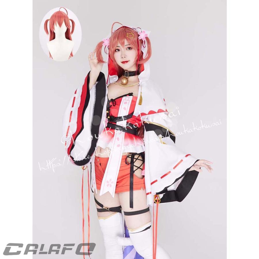 人気新作N0.1Hololive ホロライブ Vtuber さくらみこ Sakura Miko コスプレ衣装 日常服 ハロウィン仮装 文化祭