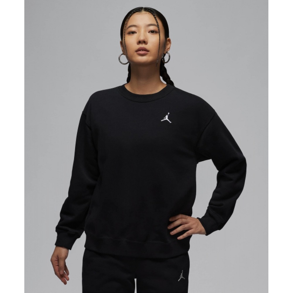 NIKE ジョーダンブルックリンフリースフレンチテリークルーネック W-ブラック:ホワイト/ HJ1354-010