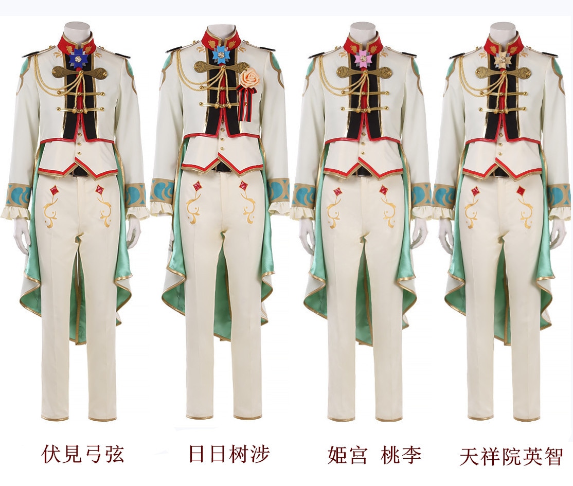 ES あんさんぶるスターズ！ 春雷＊謳歌のテンペスト 伏見弓弦 姫宮桃李 日日树涉 天祥院英智 コスチューム 仮装