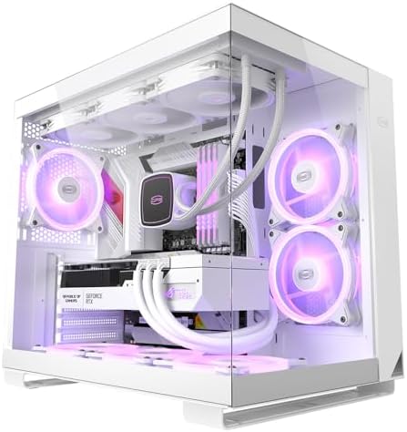 CPS 高透過率ガラス採用 ピラーレスPCケース C3T500-ARGB-WH ホワイト