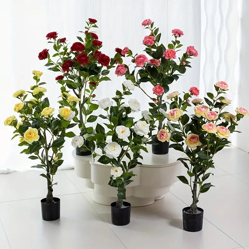 造花 薔薇 木 フェイクフラワー フェイクグリーン 人工 エレガント お洒落 インテリア パーティ ブライダル イベント バラ ローズ 4-7