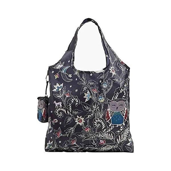 Vera Bradley Owl Collapsible Tote in Night Sky 並行輸入品