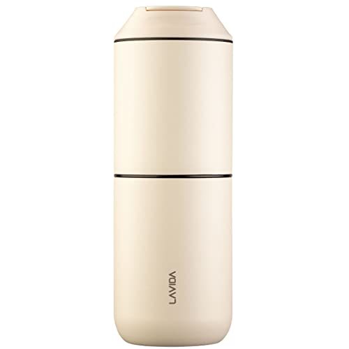 ATONCE コーヒーメーカー オールインワン ミル付き ポータブル アウトドア (white)