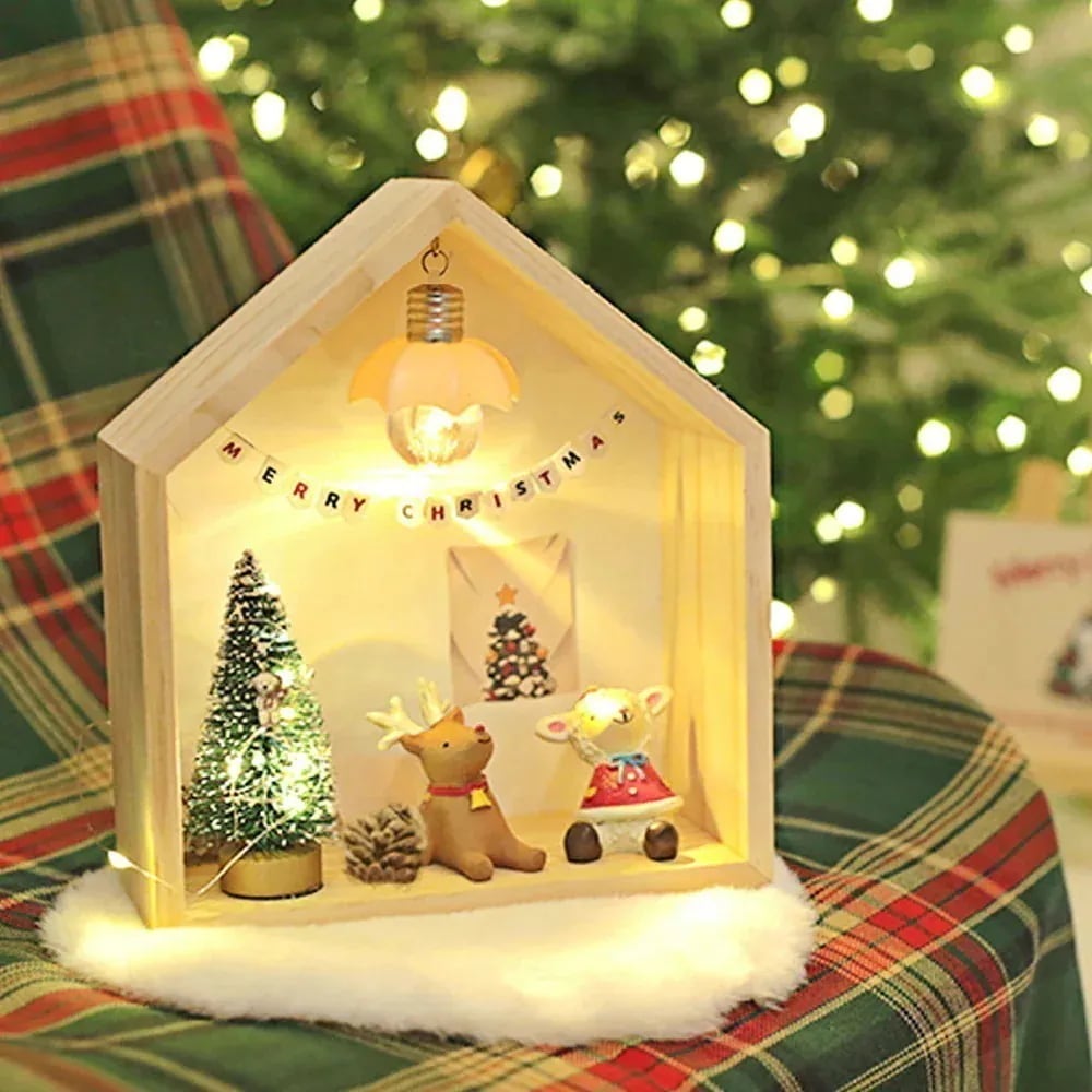 クリスマス ムード灯 ウッド家 ツリー (2色)