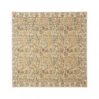 川島織物セルコン Morris Design Studio フルーツ ラグ 約200x200cm KF1706A Y イエロー