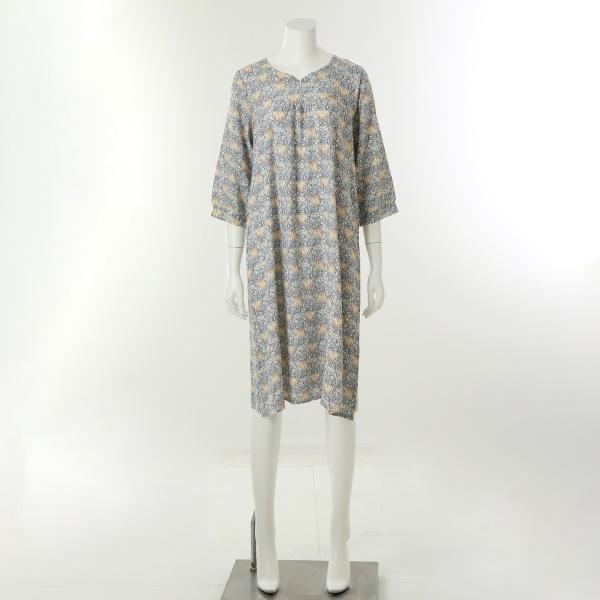 VEVS04WL_人絹花柄ワンピースホームウェア