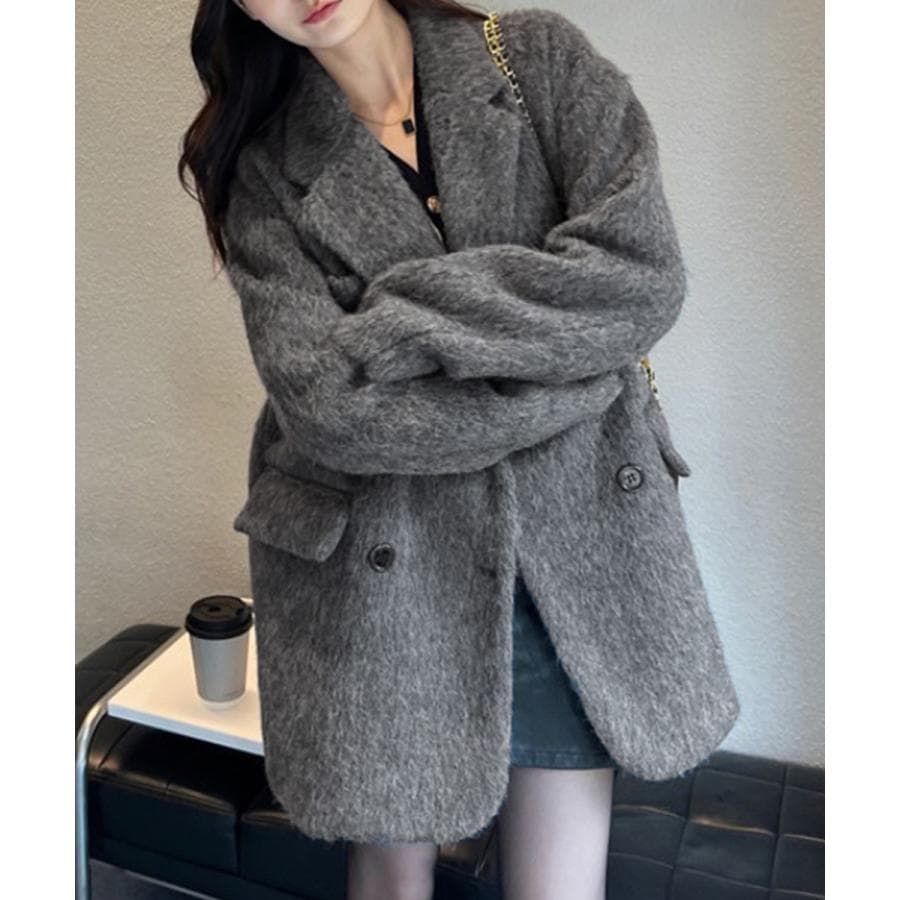 リッチシャギー ミドルコート レディース