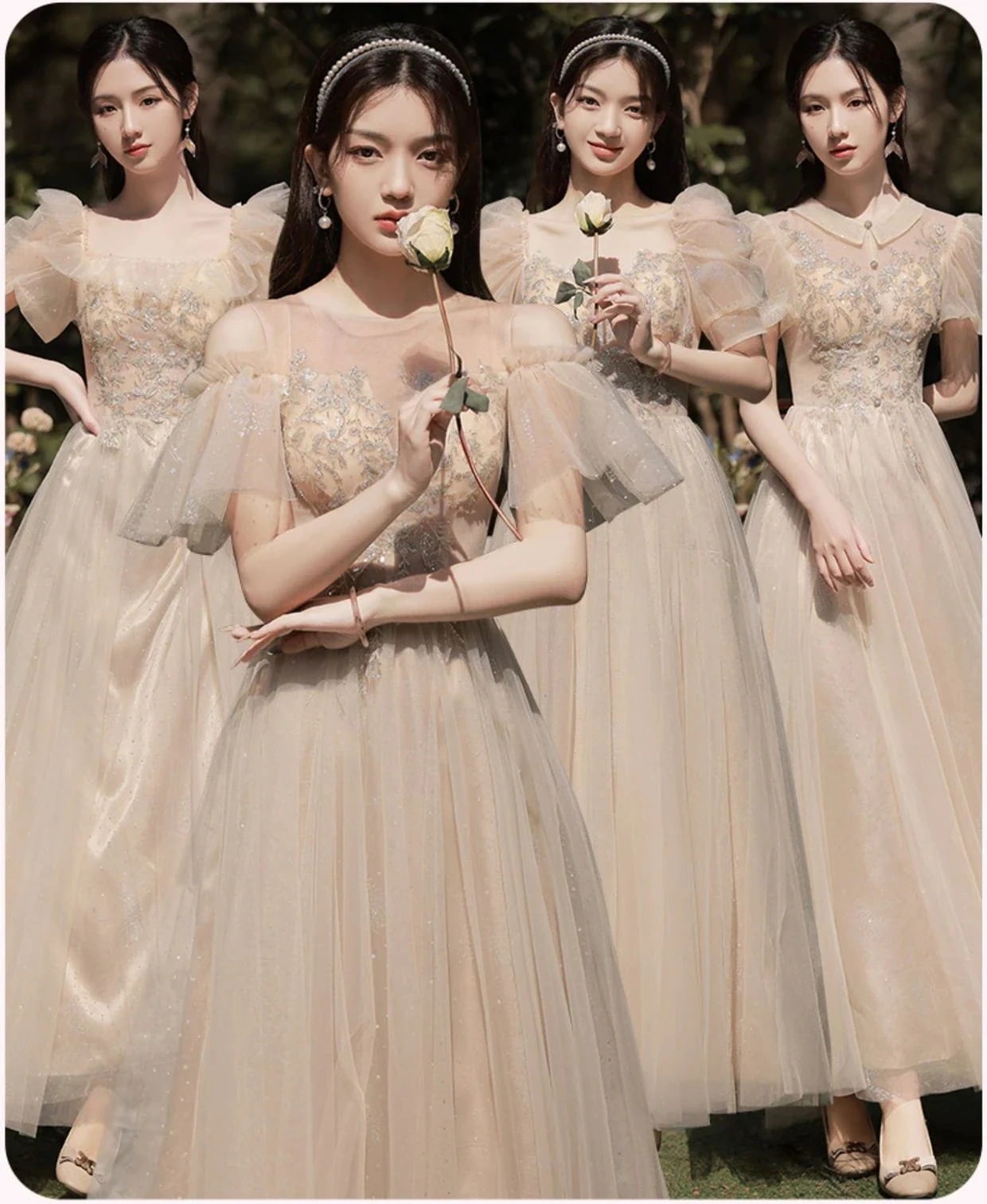 ワンピースドレスドレス司会パーティードレス一 Vネック/韓国ファッション/ロングワンピース ブライズメイド服母の日 成人式 気質 花嫁 パーティードレス 高級感 結婚式ドレス 誕生日