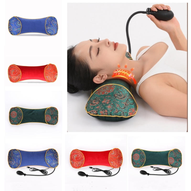 電気加熱ガス入りよもぎまくら 枕 肩こり ホットコンプレスストレート頚椎枕ネック安眠枕 快眠枕 首枕首こり 枕 横向き睡眠補助枕ギフトプレゼント
