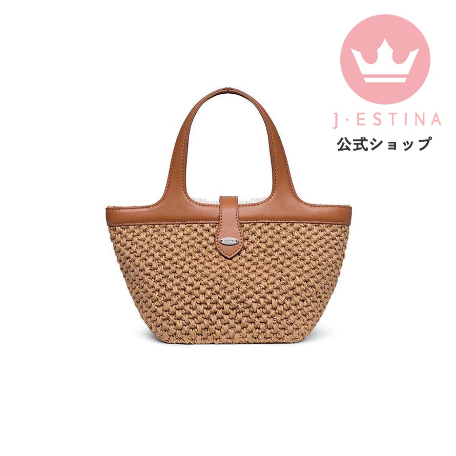 SOLE ペーパーヤーンハンドバッグ(TAN) 韓国ドラマ 韓国ファッション レディース アクセサリー