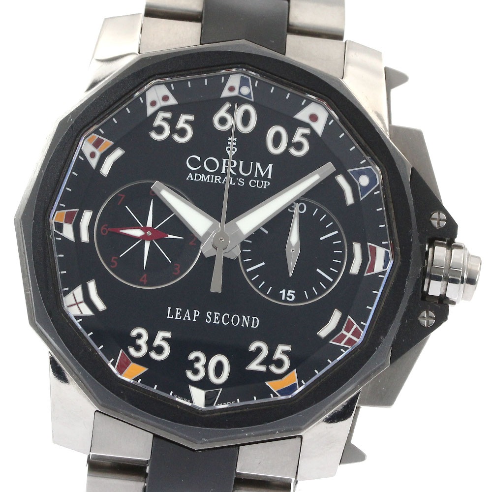 コルム CORUM 895.931.06/V791 AN92 アドミラルズカップ リープセコンド クロノグラフ 自動巻き メンズ _871641【中古】