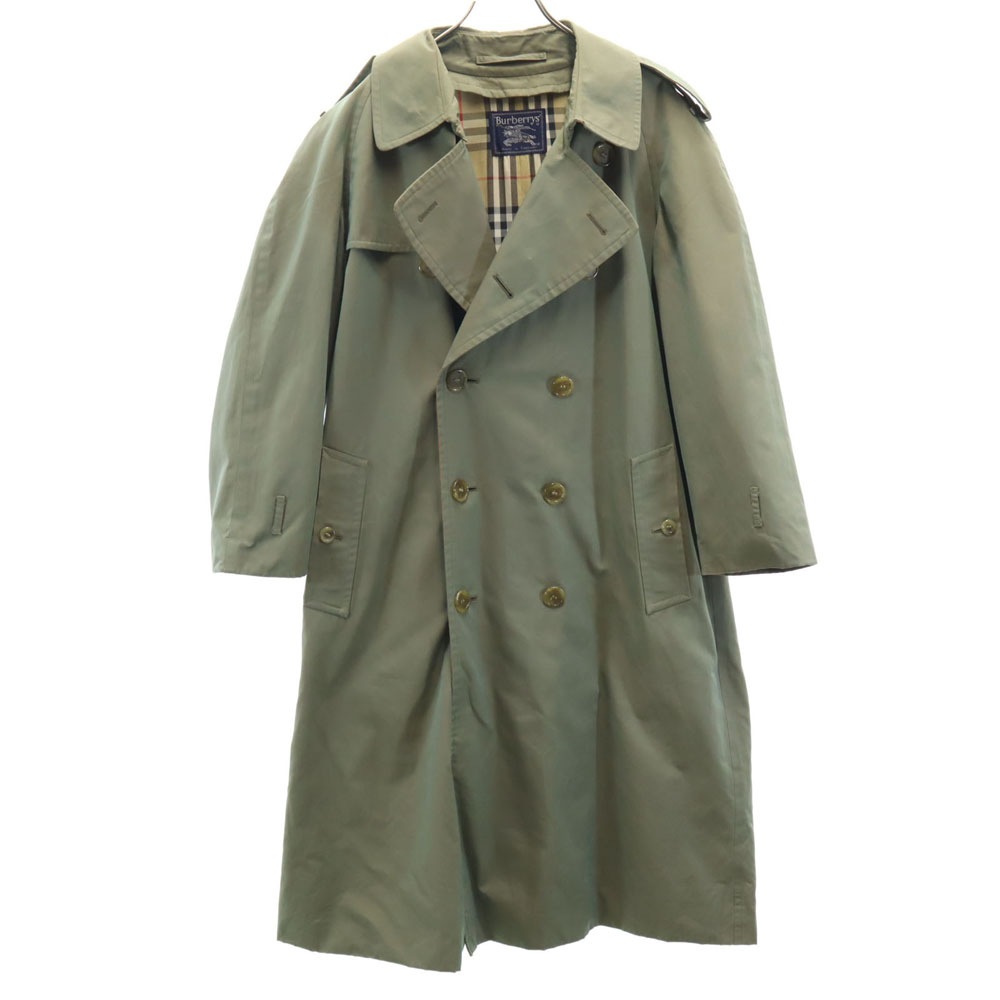 Burberrys バーバリーズ 80s 90s ヴィンテージ イングランド製 ノバチェック柄 トレンチコート 玉虫色 ライナーベルト欠損 メンズ 古着