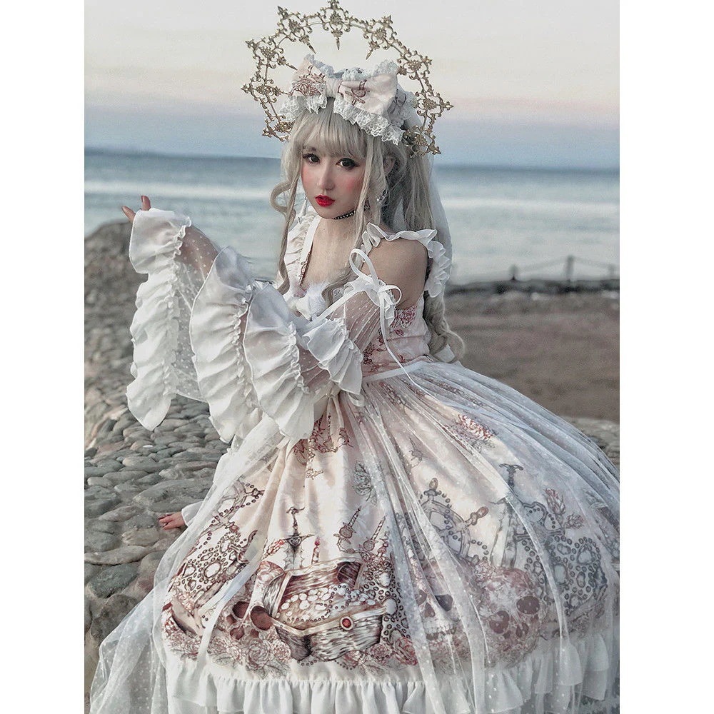 かわいいキュートロリータゴージャスプリンセスJSKシフォンワンピース 5,158円