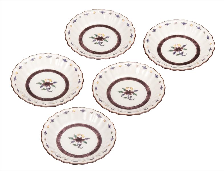 九谷焼いわたや 3.5号皿揃小花文 K9-121