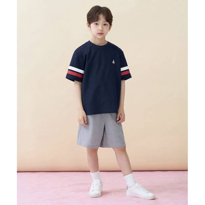 ビーンポールキッズ BEANPOLE KIDS ピケ半袖セット ネイビー (BI6342U07R) BI6342U07R 377312