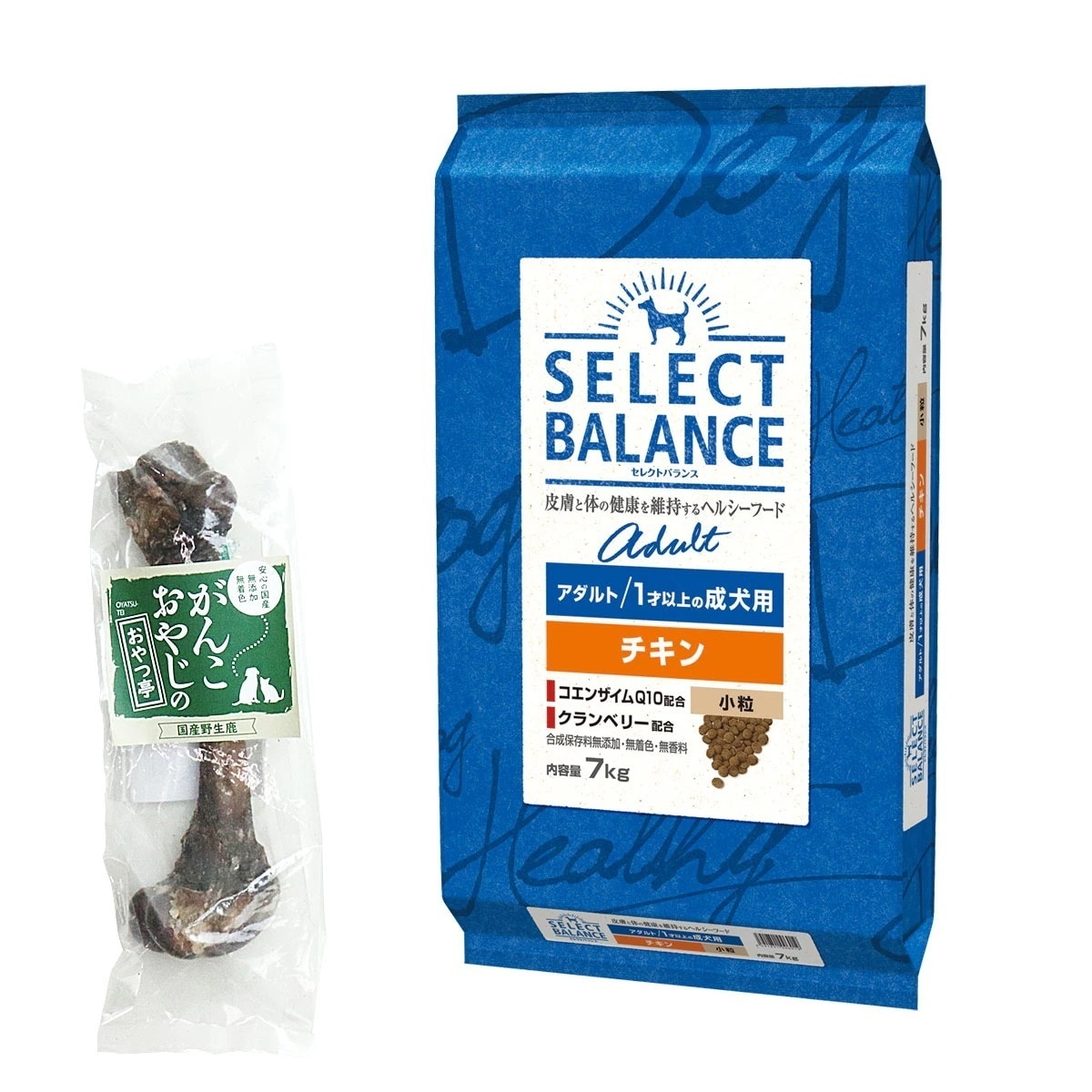 アダルトチキン 小粒7kg【国産鹿レッグボーン 1本Mサイズ付き】犬 ドッグフード