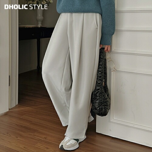 [メガ割りSALE]ウエストゴムワイドスラックス・p590243