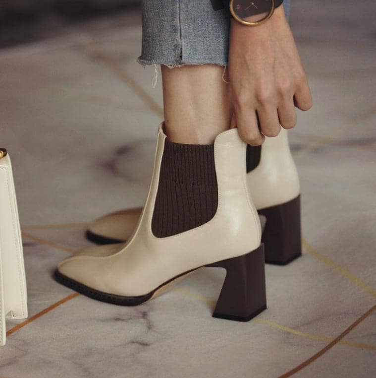 ショートブーツ 7cmヒール 太ヒール l 美脚 脚長 かわいい 大人可愛い きれいめ シンプル カジュアル 大人 上品 おしゃれ お洒落 かっこいい エレガント きちんと感 大人っぽい 女っぽ 個