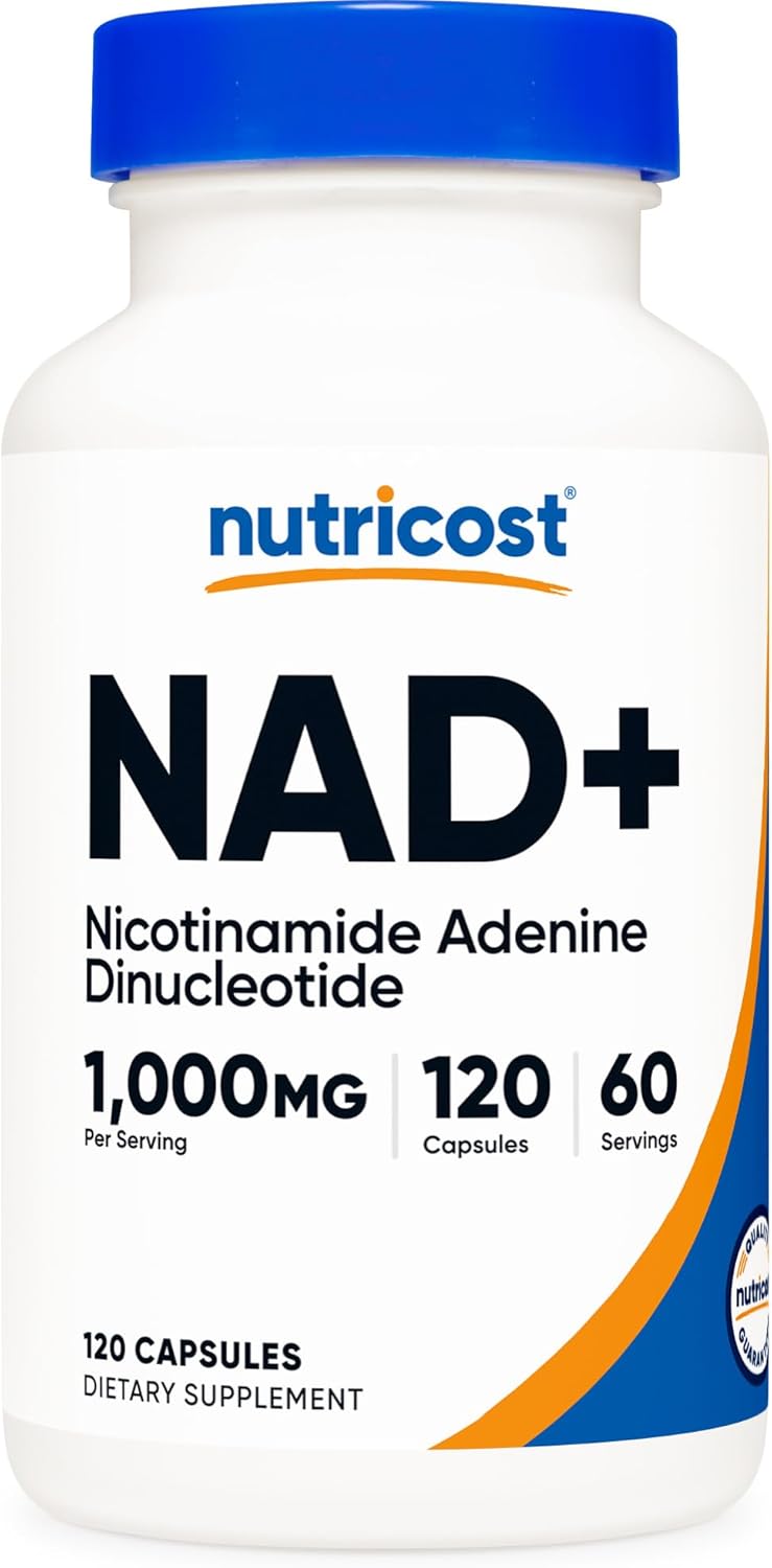 Nutricost NAD+ Supplement 1,000mg per Serving,120 Capsules