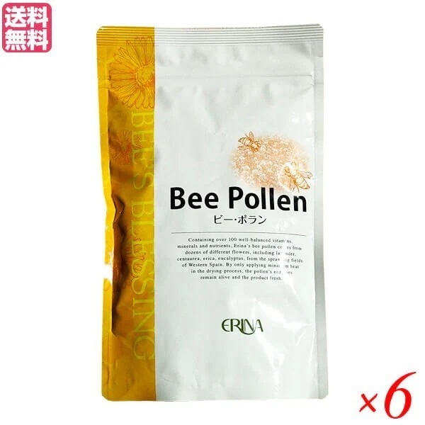 エリナ ビーポラン 200g 6個セット 花粉 サプリ ビーポーレン