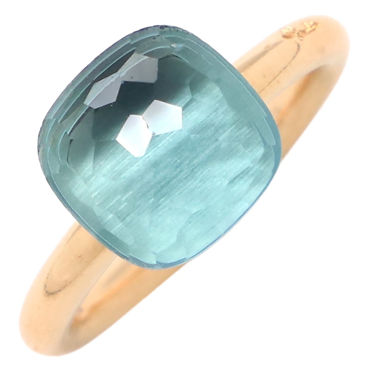 ポメラート Pomellato リング 指輪 ヌード クラシックリング K18YG ブルートパーズ ブルーXイエローゴールド #53(JP13) 750 18K YG 9.5号 PAA1100 【箱】