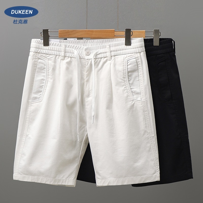 夏用アメリカンアイスシルクショーツ通気性のある伸縮性ウエスト付きスポーツとレジャー用のゆったりとした薄手の白い作業着の男性用七分パンツ 6,856円