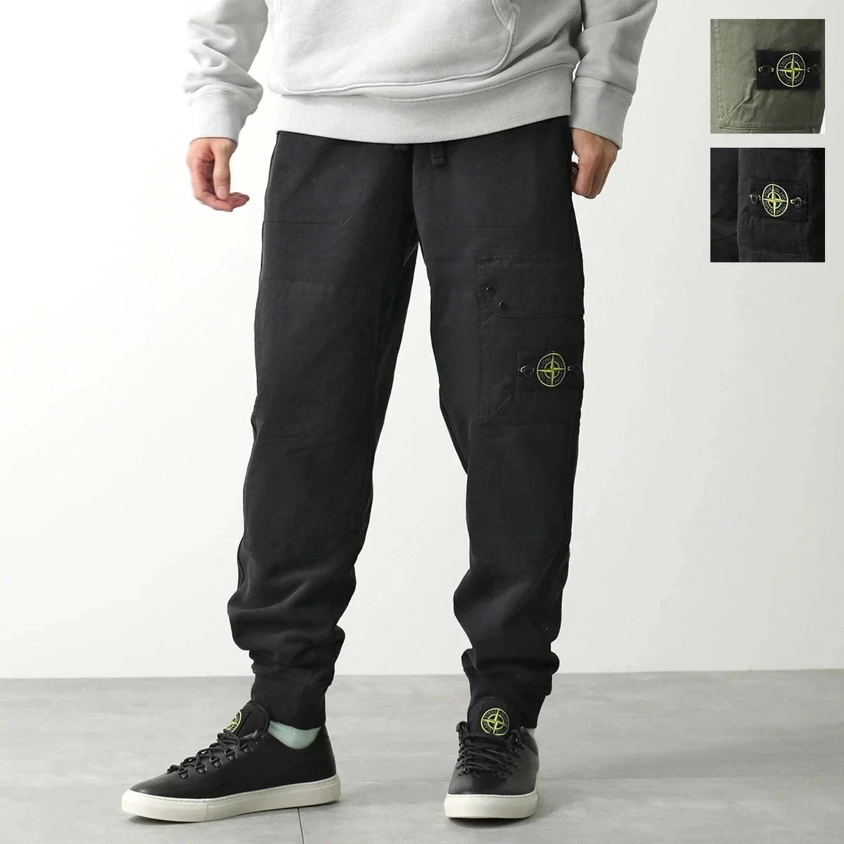 STONE ISLAND ストーンアイランド スウェットパンツ 811564020 メンズ カーゴ ジョギングパンツ コットン ロゴ刺繍パッチ ガーメントダイ