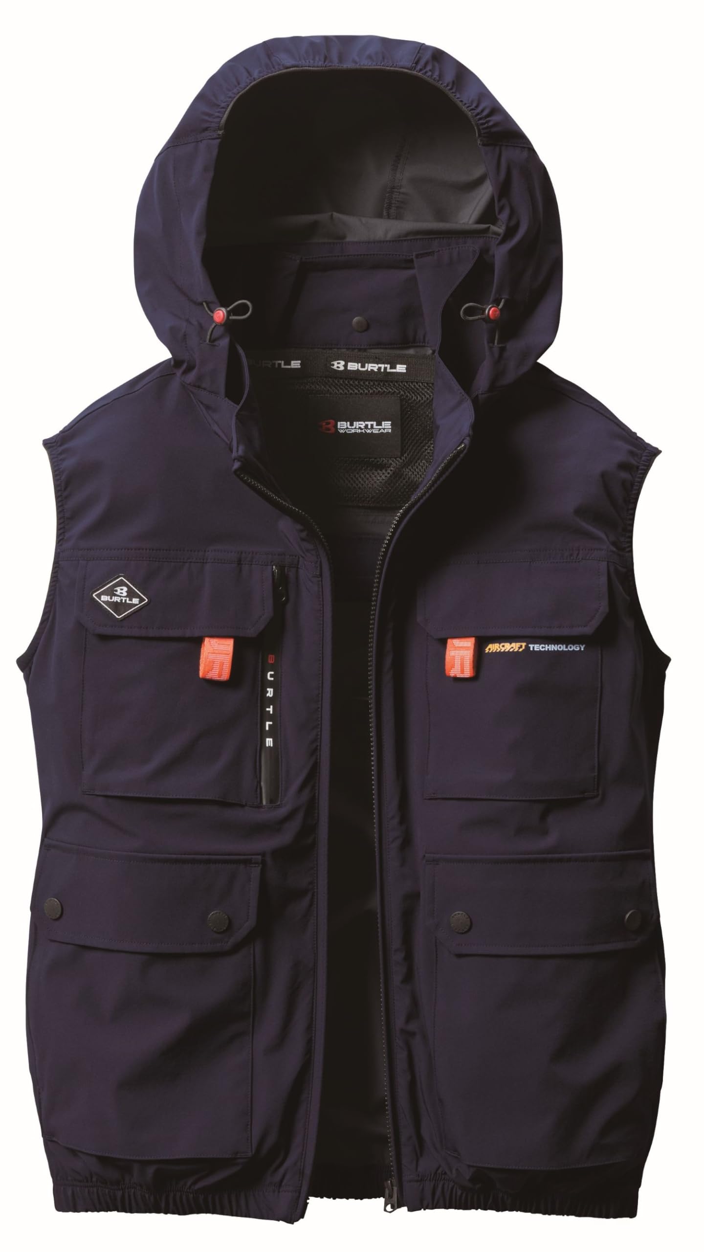 BURTLE バートル エアークラフトベスト RENEWAL(ユニセックス) 春夏用 ネイビー AC2034 3 XL