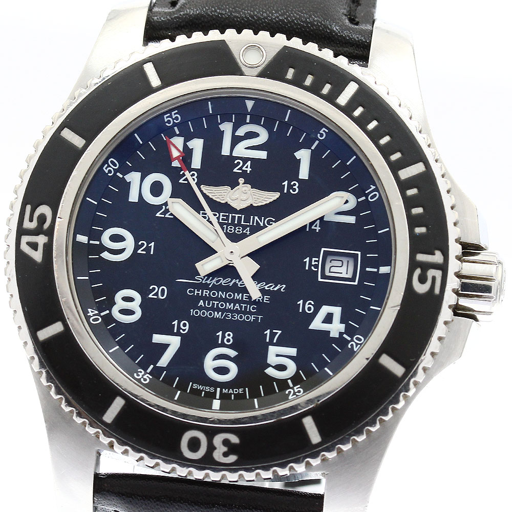 ブライトリング BREITLING A17392 スーパーオーシャンII 44 デイト 自動巻き メンズ 保証書付き_898843【中古】