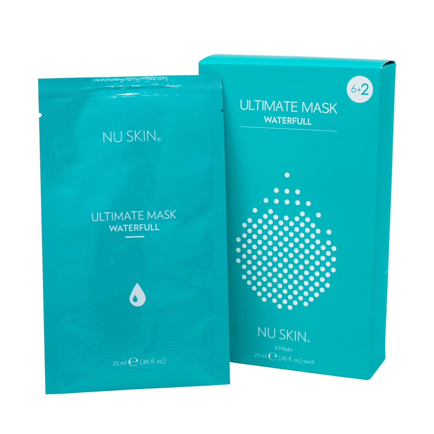 Nu Skin Ultimate Mask Waterfull - ボタニカルユーカリマイクロファイバーハイドレーション透明フェイスマスク 接着式スキンケアマスク最大保湿ソフトマスクしなや