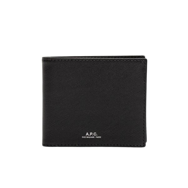 アーペーセー A.P.C. SMALL LEATHER GOODS PORTEFEUILLE ALY 二つ折り財布 H63153-PXBJQ-LZZ メンズ ブラック