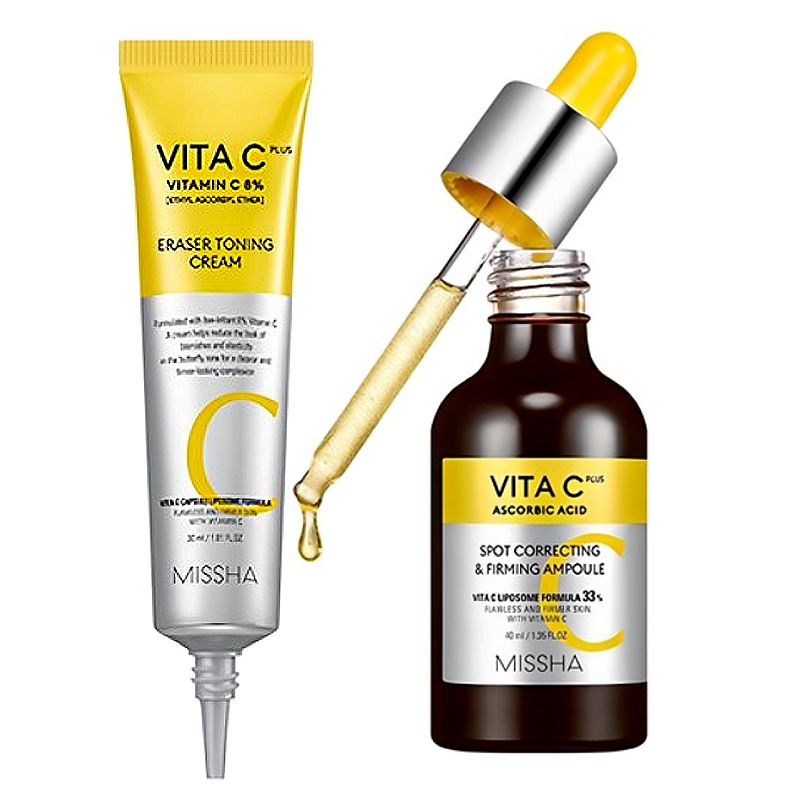 [ビタCプラス 集中ケアアンプル 40ml ＋ イレイザートーニングクリーム 30ml ] ビタミンC美容液 / トーンアップ / くすみケア / 肌の明るさ / 韓国コスメ