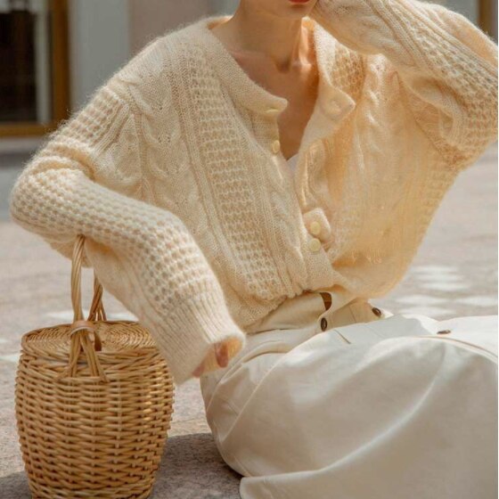 2color レディース トップス ニット セーター カーディガン ニットカーディガン