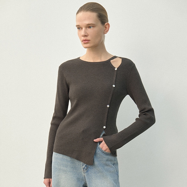 (T-6951)ESSENTIAL DANIEL CUTOUT KNIT