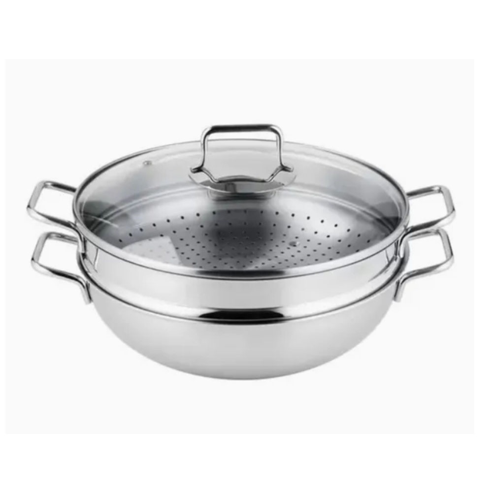 Cookever ステンレススチール バラエティ中華鍋 32cm/12.5インチ [並行収入]