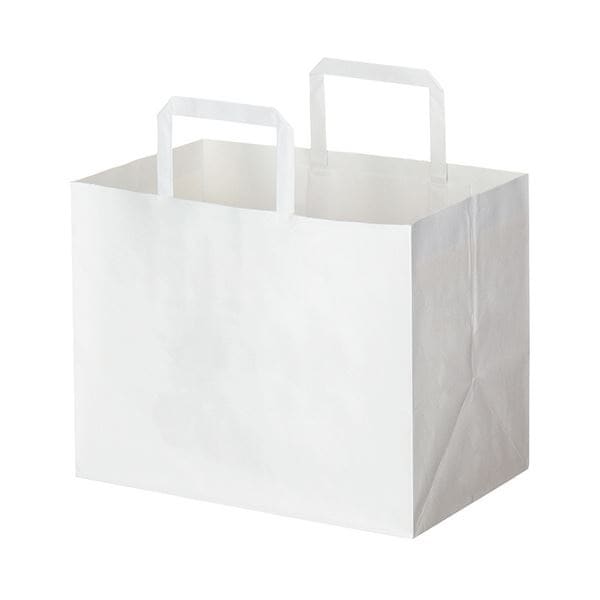 （まとめ） HEIKO Hフラットチャームバッグ280-1 白 #003277505 1パック（50枚） 10セット