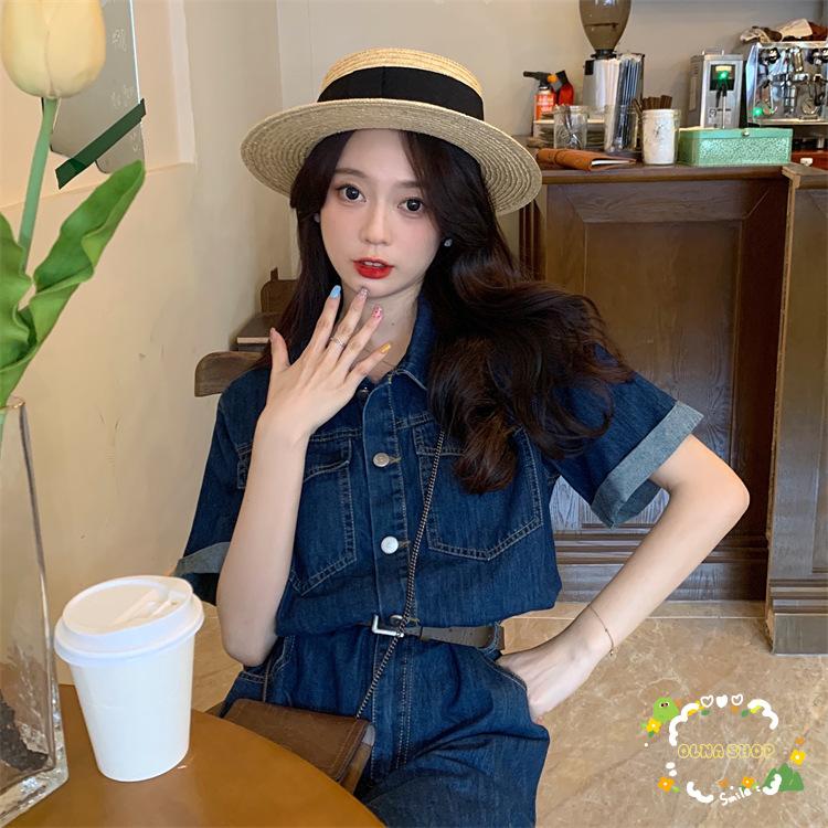 デニムワンピース 半袖 春 夏 レディース ワンピース ショート丈 デニム ショートワンピ デニムシャツ シャツワンピース 半袖ワンピース